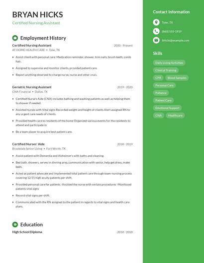 Resume example 4