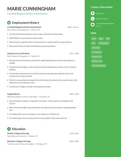 Resume example 4