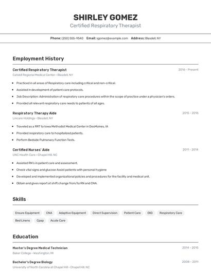 Resume example 2