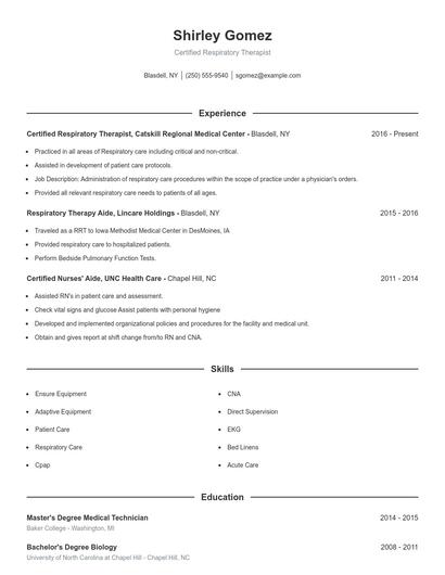Resume example 1