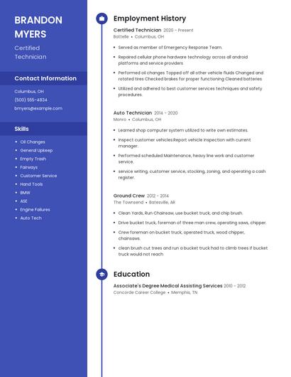 Resume example 5