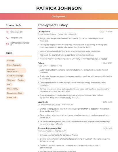 Resume example 3