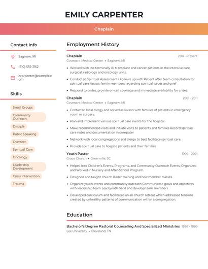 Resume example 3