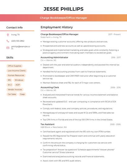 Resume example 3