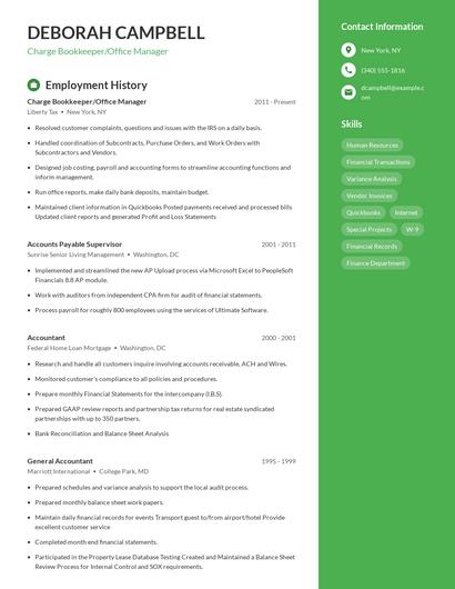 Resume example 5