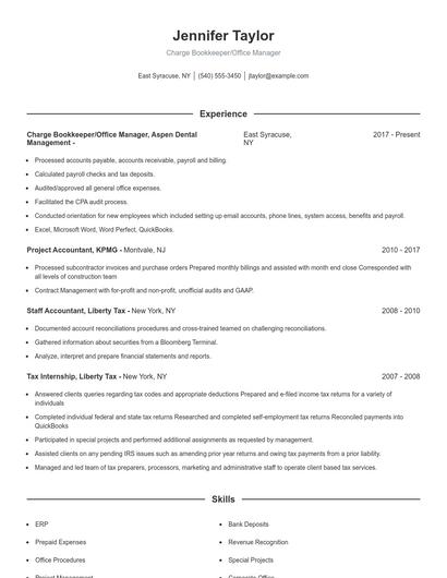 Resume example 1