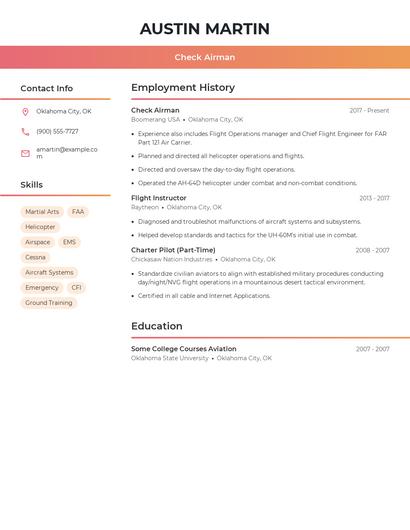 Check Airman Resume