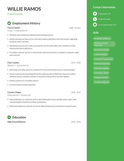 Resume example 4
