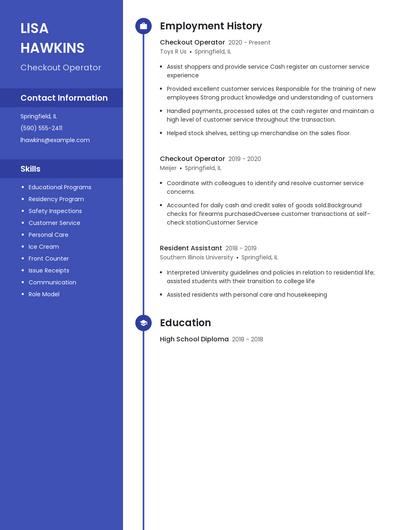 Checkout Operator Resume