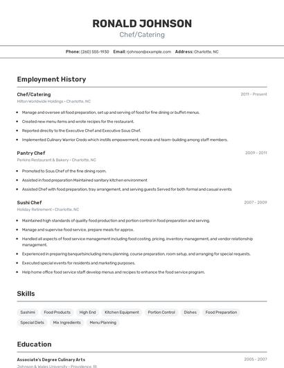 Resume example 2