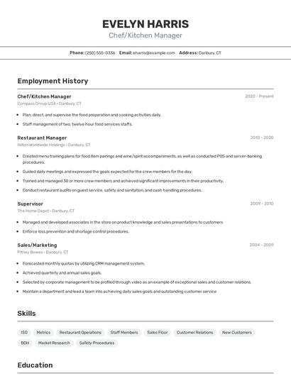 Resume example 2