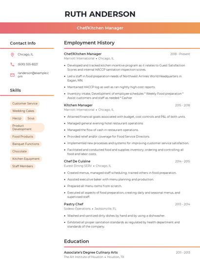 Resume example 3