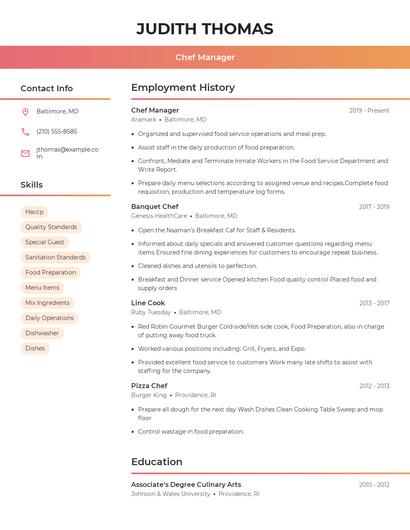 Resume example 3