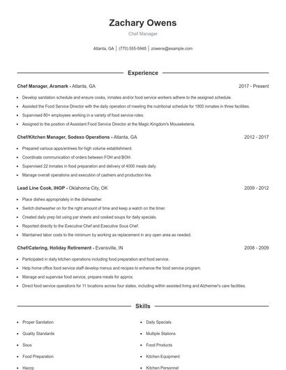 Resume example 1