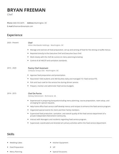 Chef Resume