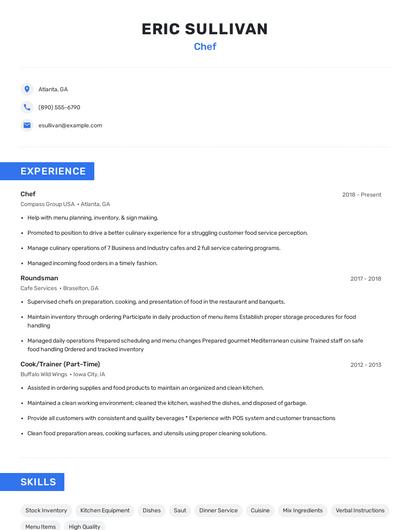 Chef Resume