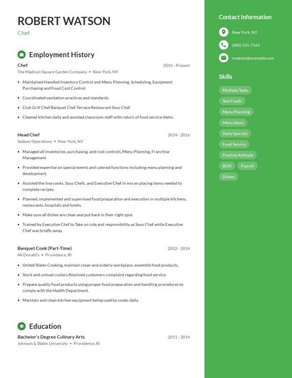 Resume example 4