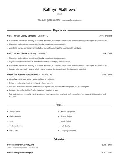 Resume example 1