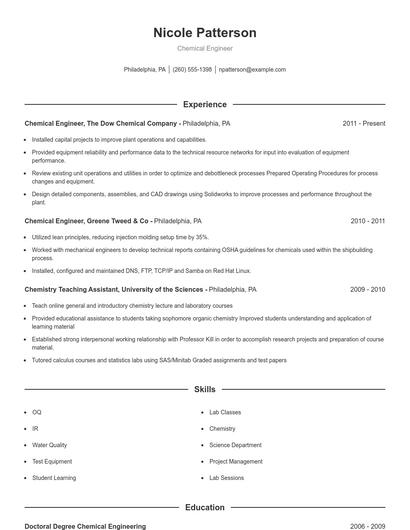 Resume example 1