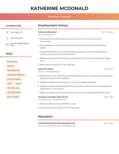 Resume example 3