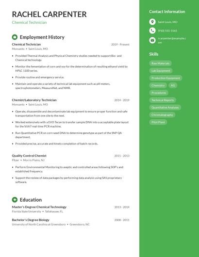 Resume example 5