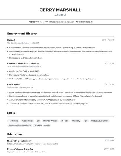Resume example 2
