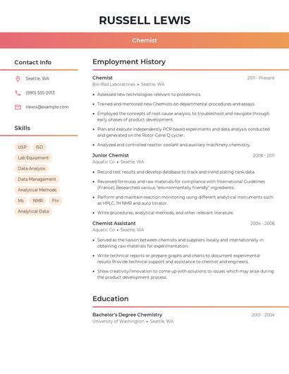 Resume example 3