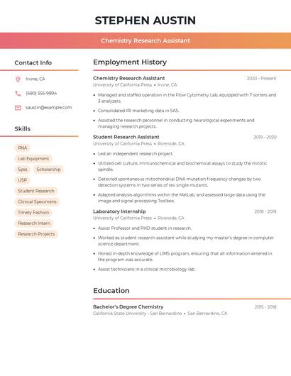 Resume example 3