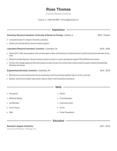Resume example 1