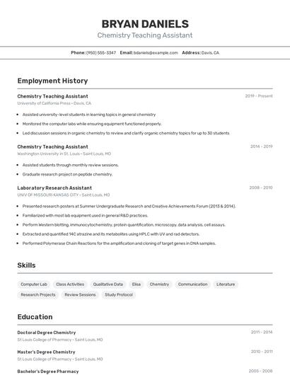 Resume example 2