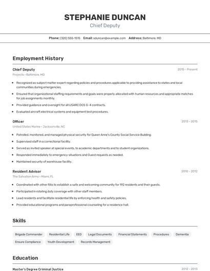 Resume example 2