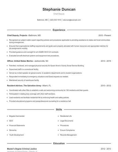 Resume example 1