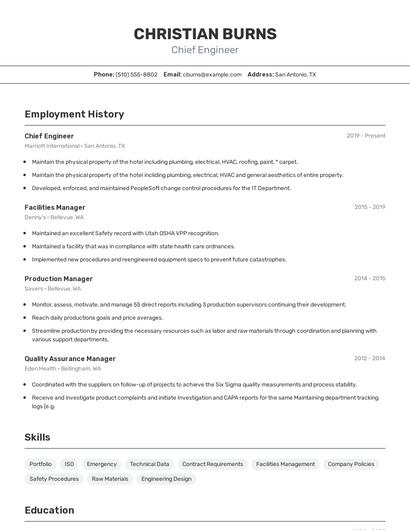 Resume example 2