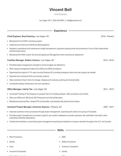 Resume example 1
