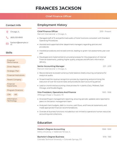 Resume example 3