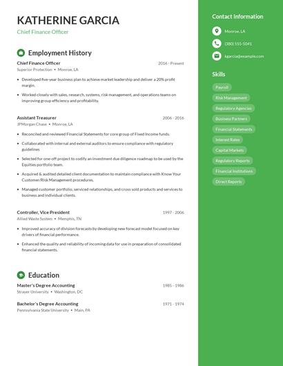 Resume example 5