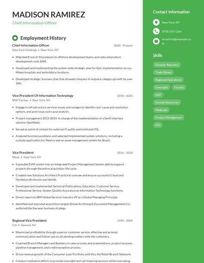 Resume example 5