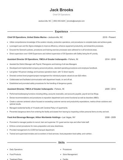 Resume example 1