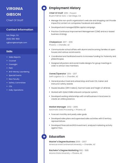 Resume example 4