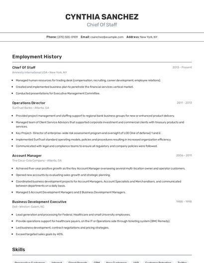 Resume example 2
