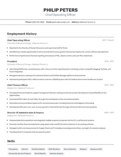 Resume example 2