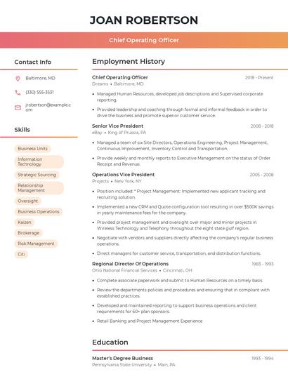 Resume example 3