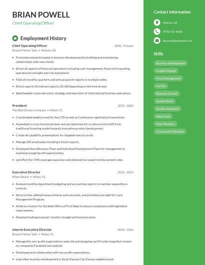 Resume example 5
