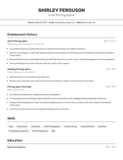 Resume example 2