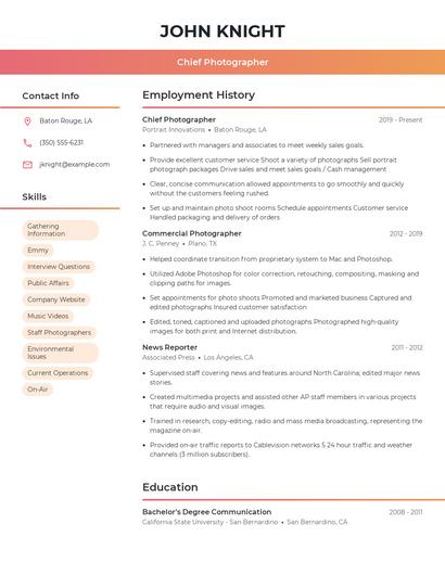 Resume example 3