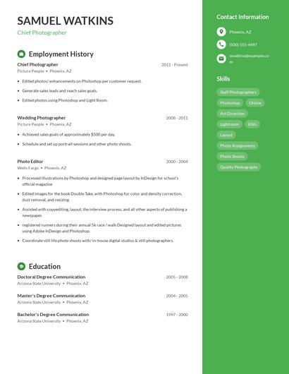 Resume example 4