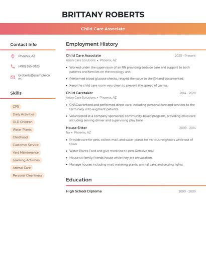 Resume example 3