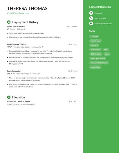 Resume example 4