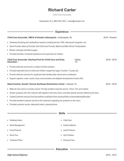 Resume example 1