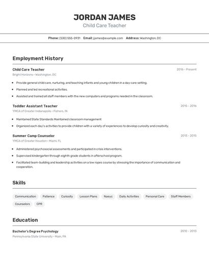 Resume example 2